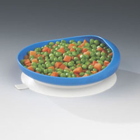 Scoop Plate with Suction Cup Base Maddak Blue Reusable Plastic 6.75 Inch Diameter Scoop Plate with Suction Cup Base Maddak Blue Reusable Plastic 6.75 Inch Diameter